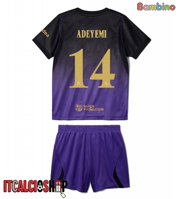 Barcelona Karim Adeyemi #14 Seconda Maglia Bambino 2026-27 Manica Corta (+ Pantaloni corti)